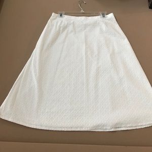 White eyelet a line skirt